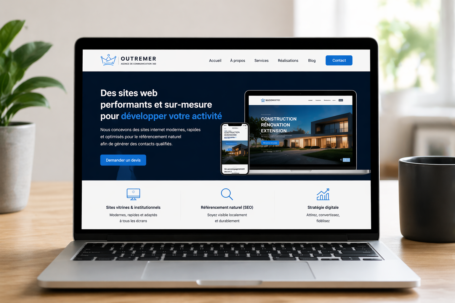 Création de site internet à Saint Nazaire La Baule par l’agence Outremer
